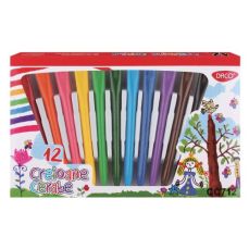 Creioane colorate cerate 12culori/set, Daco