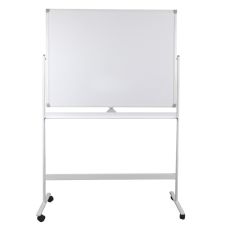 Whiteboard magnetic, dubla fata, rotativa, 90cm x 120cm, pe stand mobil, Optima