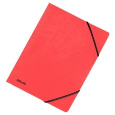 Mapa din carton cu elastic A4, rosu, Rainbow Esselte