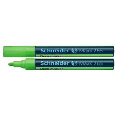 Permanent marker cu creta lichida verde, varf 3,0 mm, Maxx 265 Schneider