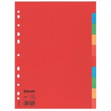 Separatoare carton economy color 10/A4, Esselte