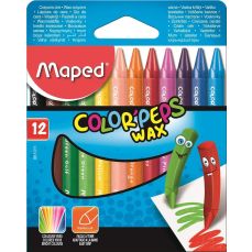 Creioane colorate cerate, 12culori/set, Color Peps Mini Wax Maped