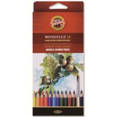 Creioane colorate acuarela, 24culori/set, fructe, Mondeluz Aquarell, Koh-I-Noor