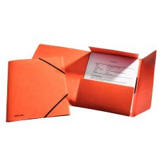 Mapa din carton cu elastic A4, portocaliu, Rainbow Esselte
