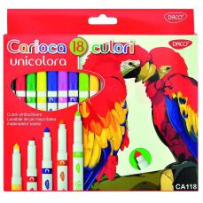 Carioca 18 culori/set Unicolora Daco CA118