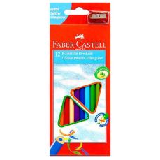 Creioane colorate 12culori/set si o ascutitoare Faber Castell-FC120523