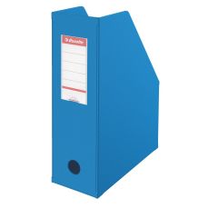 Suport vertical carton plastifiat albastru, pliabil, Esselte