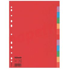 Separatoare carton economy color 12/A4, Esselte