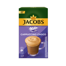Cafea instant Cappuccino Jacobs Choco Milka, 8plicuri/cutie