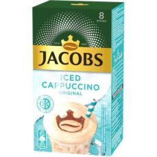 Cafea instant Cappuccino Jacobs Iced Original, 8plicuri/cutie
