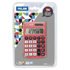 Calculator de buzunar 8 digit, rosu, Milan 150908