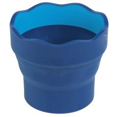 Pahar plastic pentru spalat pensule, albastru, Click-go Faber Castell-FC181510