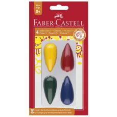 Creioane colorate cerate, 4culori/set, forma para Faber Castell-FC120405