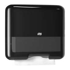 Dispenser din plastic negru pentru servetele in V, 291x135x332mm, Tork 553108