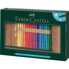 Creioane colorate acuarela, rollup si pensula, 30culori/set, A.Durer, Faber Castell-FC117530