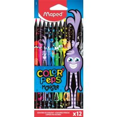 Creioane colorate 12culori/set, Color Peps Monster Maped