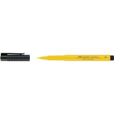 Permanent marker galben cadmiu, 107, pentru desen, varf pensula, B, Pitt Artist Pen, Faber Castell-F