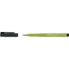 Permanent marker verde crud, 170, pentru desen, varf pensula, B, Pitt Artist Pen, Faber Castell