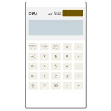 Calculator de birou 12 digit, alb, compact, M012 Deli