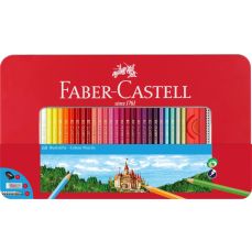 Creioane colorate in cutie metal 60culori/set, Faber Castell-FC115894