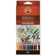 Creioane colorate acuarela, 12culori/set, fructe, Mondeluz Aquarell, Koh-I-Noor