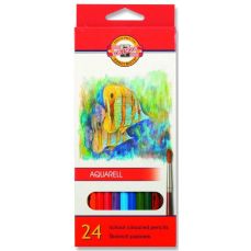 Creioane colorate acuarela, 24culori/set, Pesti, Aquarell, Koh-I-Noor