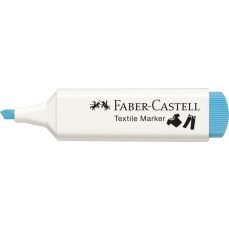 Permanent marker pentru textile, albastru deschis, Faber Castell