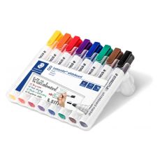 Whiteboard marker 8 culori/set, varf 2,0 mm, Lumocolor 351WP8 Staedtler