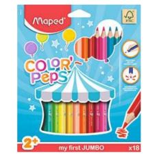 Creioane colorate 18culori/set, Color Peps My First Jumbo Maped (FSC)