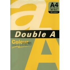 Hartie copiator A4, 80g, 25coli/top, colorata in masa lemon intens, Double A