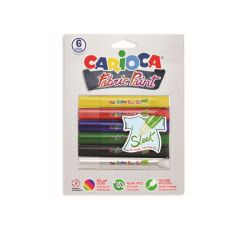 Permanent marker pentru textile 6buc/set, Fabric Paint - Sleek Carioca
