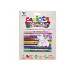 Permanent marker pentru textile 6buc/set, Fabric Paint - Perly Carioca