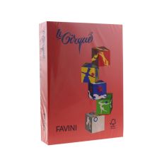 Carton copiator A4, 160g, colorat in masa rosu, Favini 209