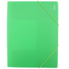 Mapa de plastic cu elastic A4, verde neon, Daco