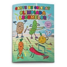 Carte de colorat A4, 24 coli, Olimpiada Legumelor