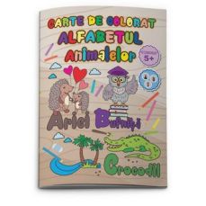 Carte de colorat A4, 24 coli, Alfabetul Animalelor