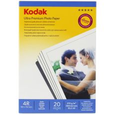 Hartie foto ink jet semi-glossy (satinata) 10x15cm, 270g, 20 coli/top, Ultra Premium Kodak