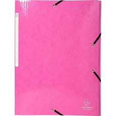 Mapa din carton cu elastic A4, 600g, roz, Exacompta