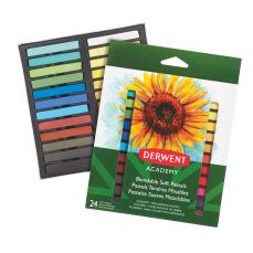 Creioane colorate pastel soft 24culori/set, Derwent Academy