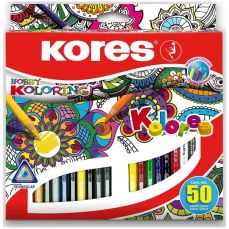 Creioane colorate 50culori/set Kores-KO93350