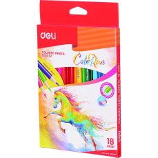 Creioane colorate 18culori/set, Colorun Deli