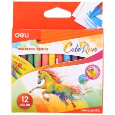 Creioane colorate cerate 12culori/set, Deli