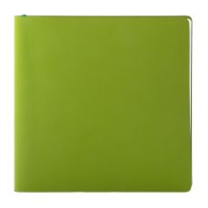 Agenda nedatata, 19 x 19cm coperti piele regenerata + hartie reciclata, verde, Green Unika