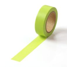 Banda adeziva color 15mm x 10m, verde deschis, Washi