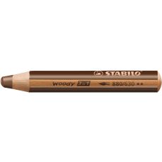 Creion colorat maro Woody 3 in 1 Stabilo SW880/630
