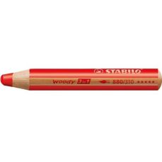Creion colorat rosu Woody 3 in 1 Stabilo SW880/310