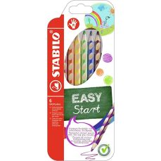 Creioane colorate 6culori/set, pentru dreptaci, EasyColors Stabilo SW3326