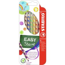 Creioane colorate 6culori/set, pentru stangaci, EasyColors Stabilo SW3316