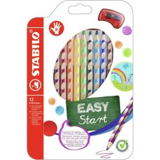 Creioane colorate 12culori/set, pentru dreptaci, EasyColors Stabilo SW33212