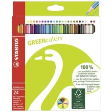 Creioane colorate 24culori/set, Greencolors Stabilo SW601924